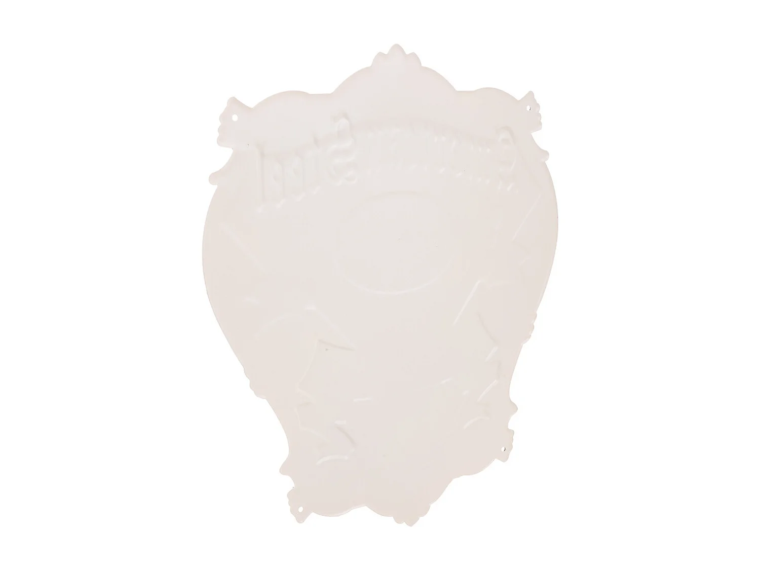 Placa de parede em metal preto 35x40x1