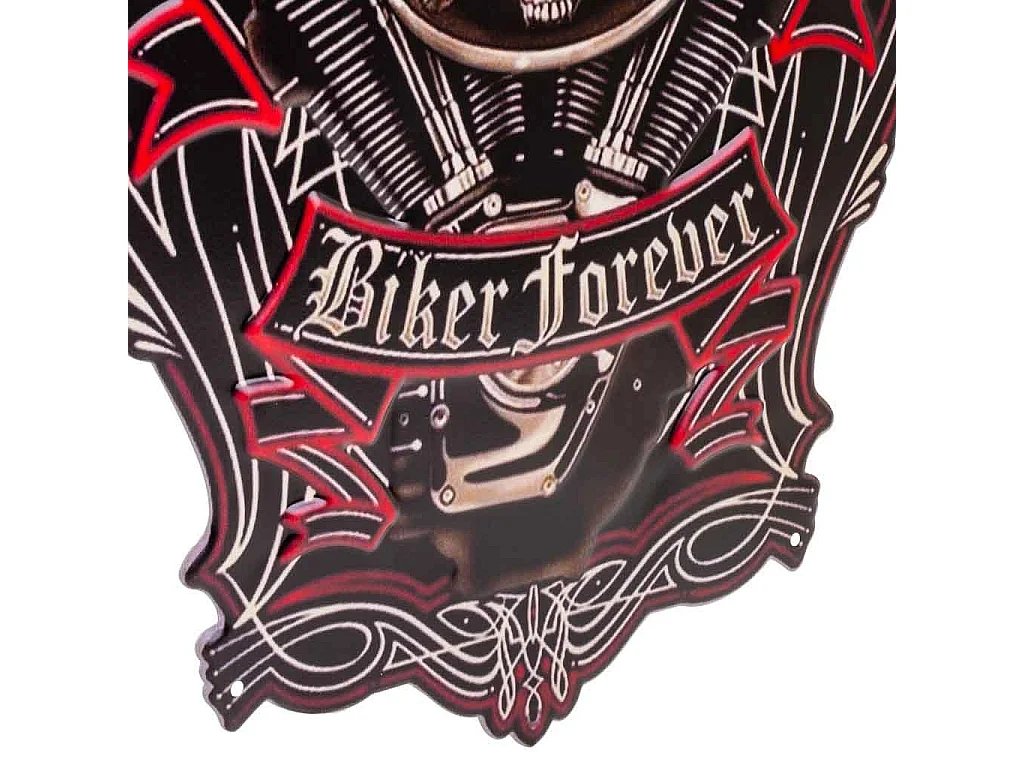 Placa de parede em metal preto 35x40x1