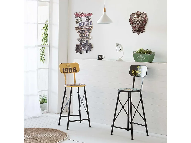 Placa de de pared de metal negra 35x40x1