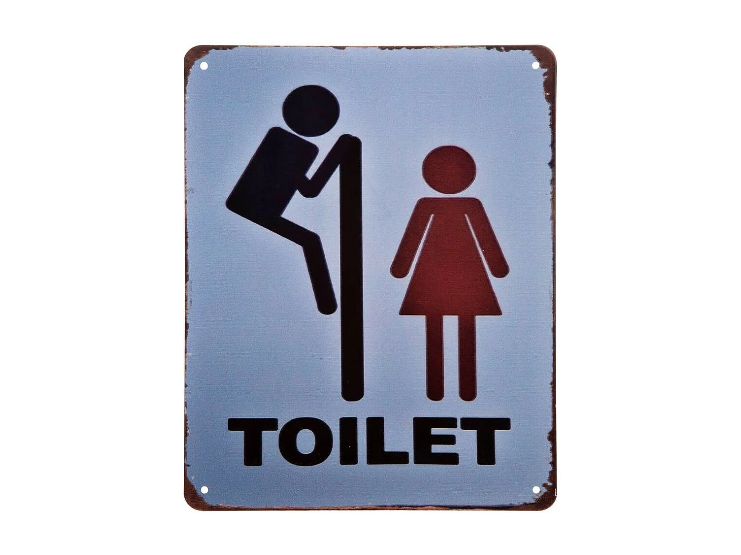 Placa de parede em metal branco 20x25x0,06