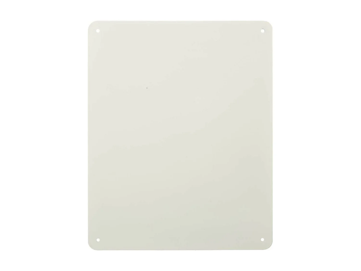 Placa de parede em metal branco 20x25x0,06