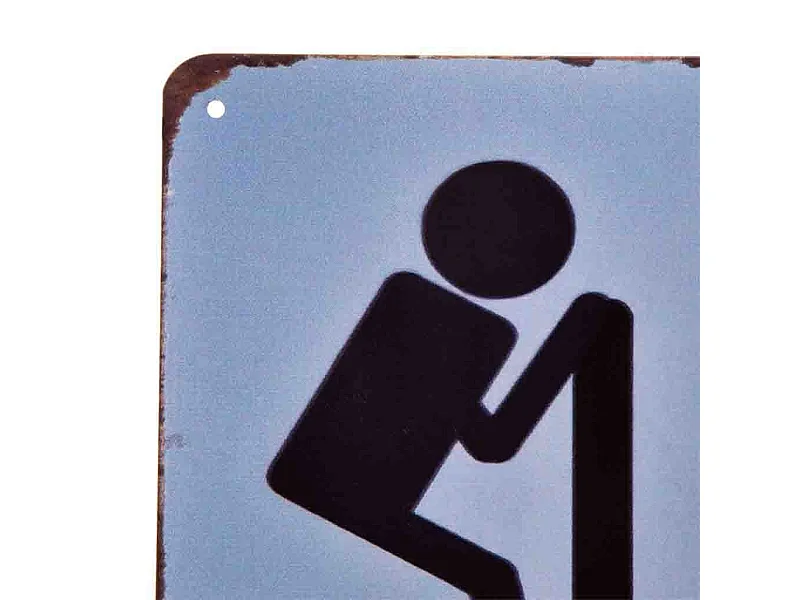 Placa de de pared de metal blanca 20x25x0,06