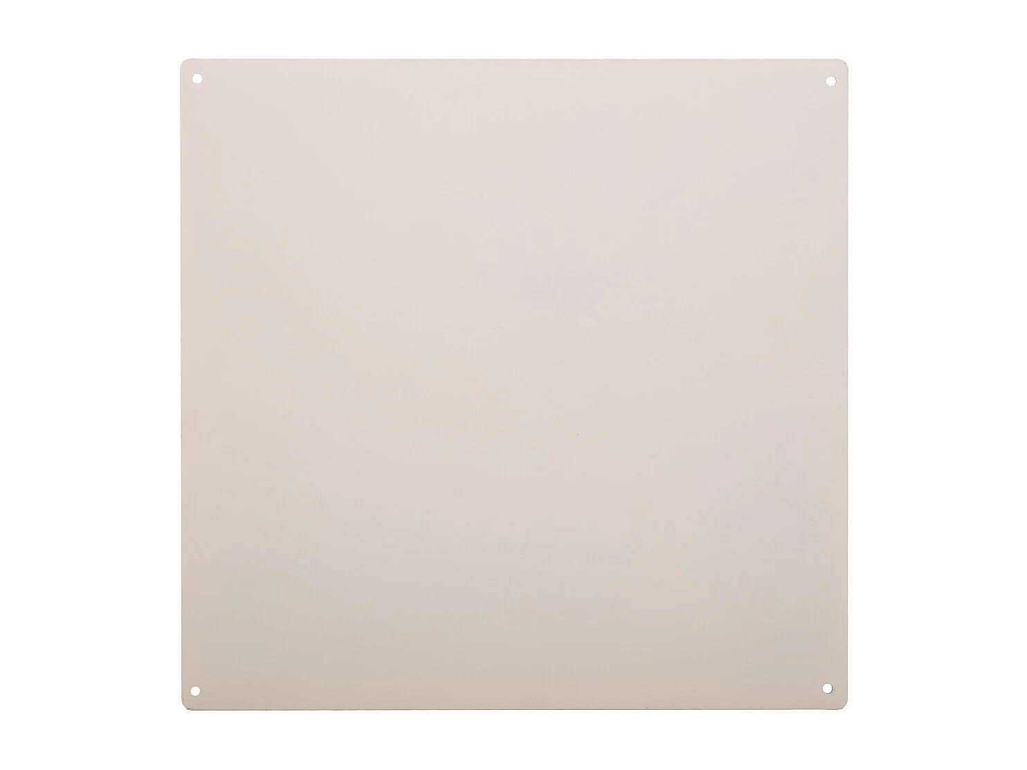 Placa de parede em metal branco 30x30x0,06