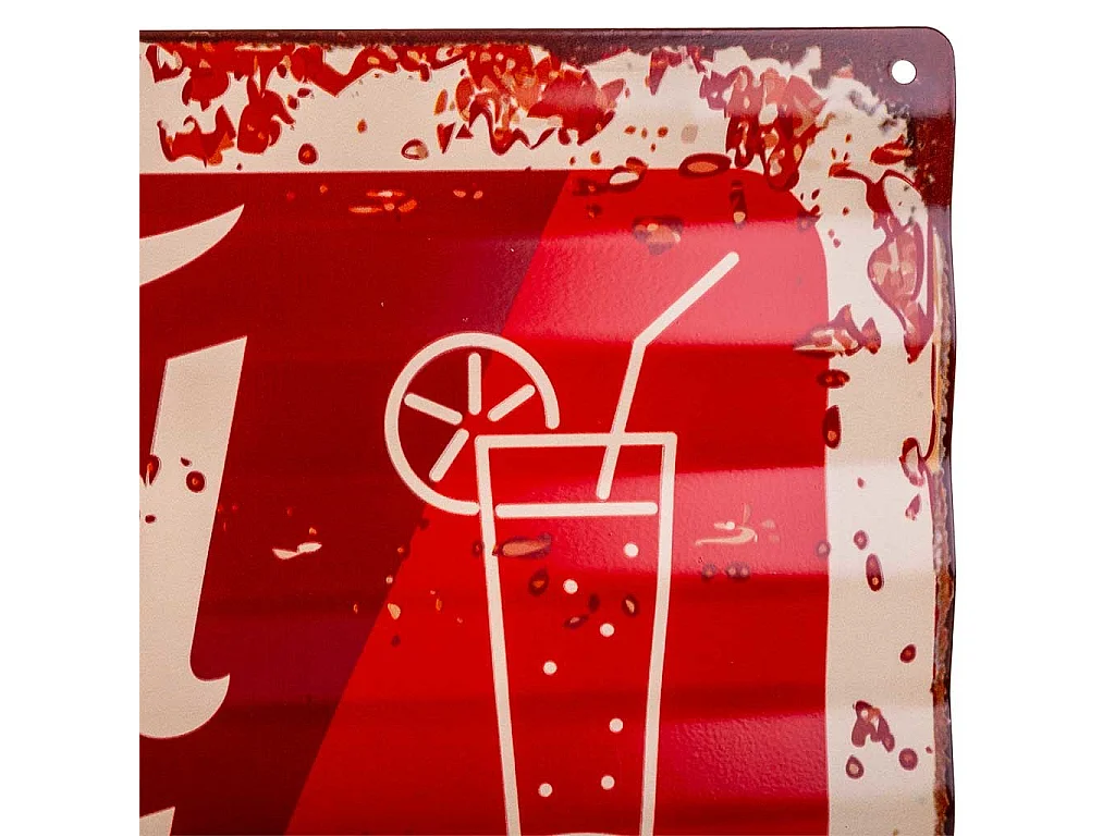 Rote Metallplatte 40x59x1h cm