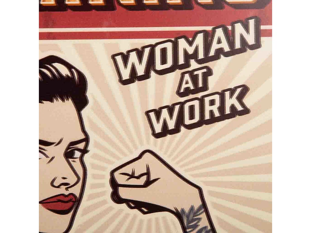 Placa de de pared de metal roja 25x33x0,06