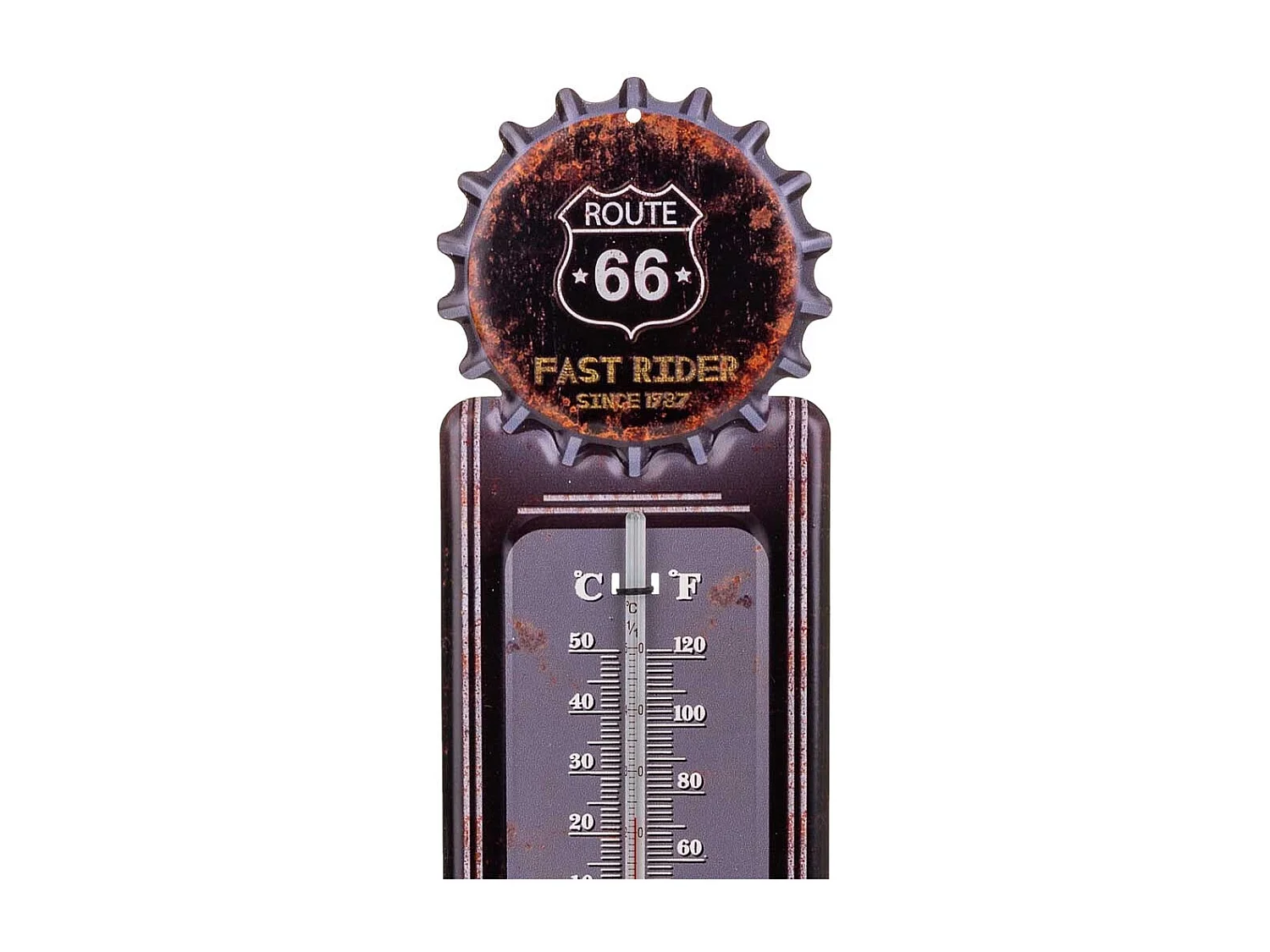 Termometro de pared de metal negro 47,5x15x1