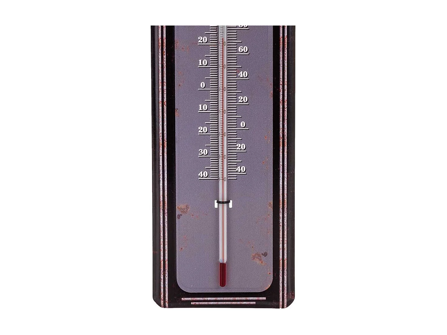 Termometro de pared de metal negro 47,5x15x1