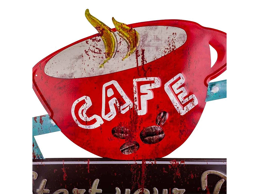 Rote Metallplatte 58x50x1h cm