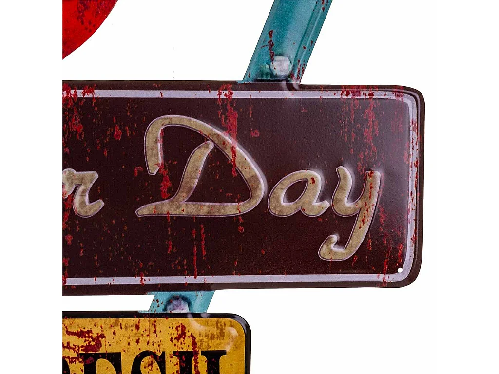 Rote Metallplatte 58x50x1h cm