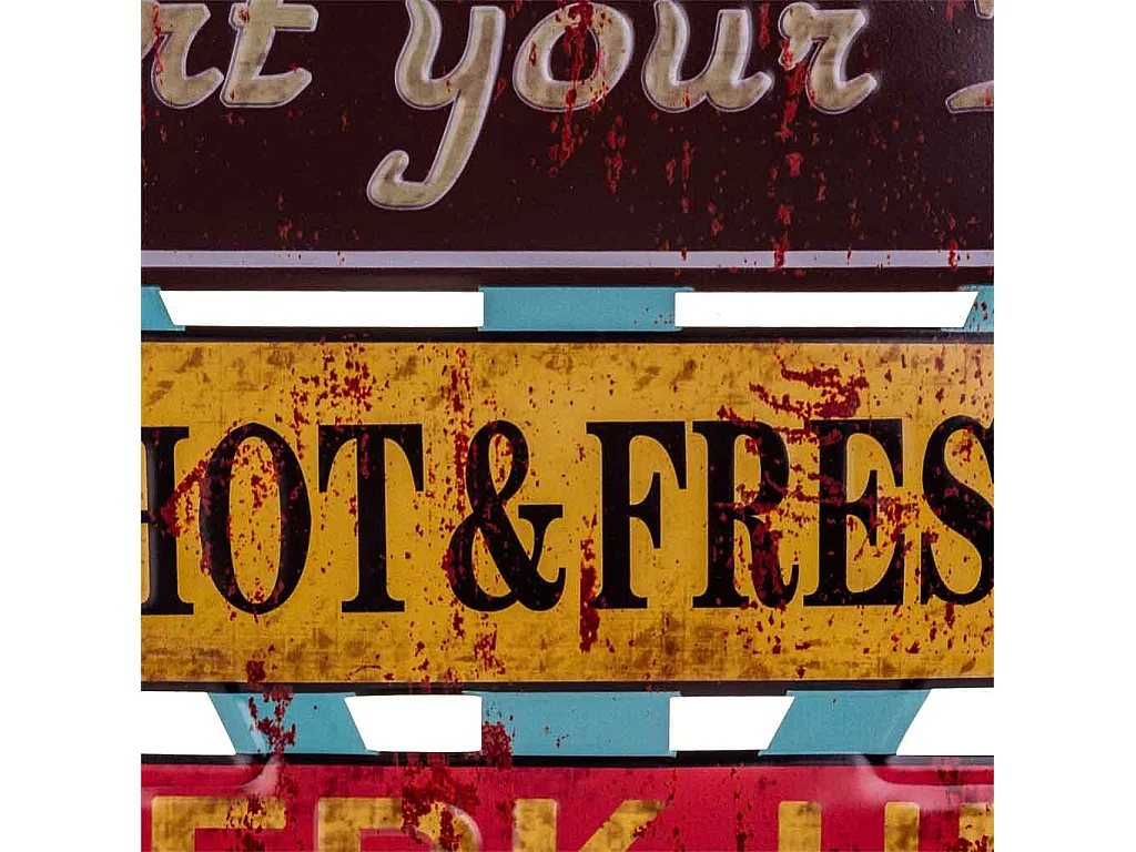 Rote Metallplatte 58x50x1h cm