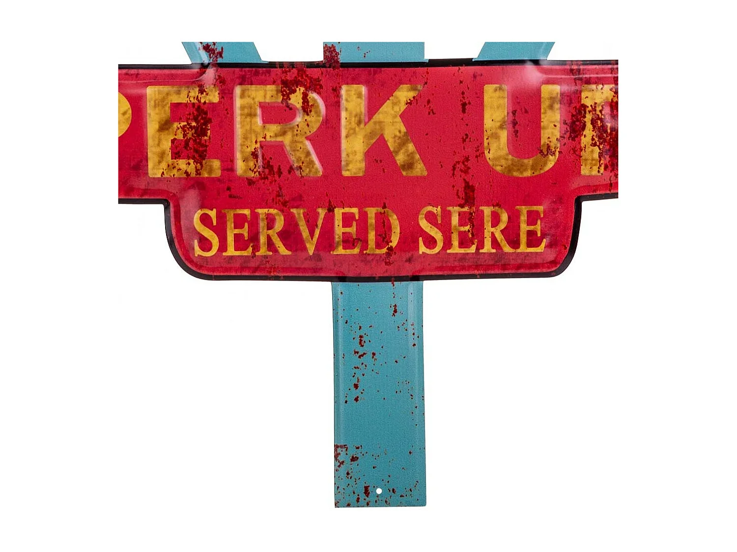 Targa in metallo rossa 58x50x1h