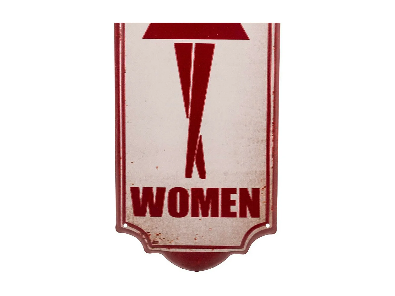 Placa de parede metálica vermelha 15x38x1