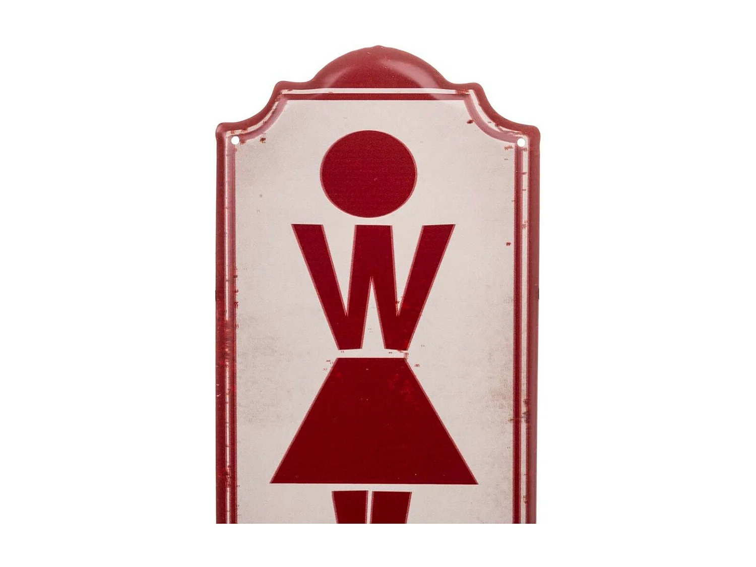 Wandplatte aus rotem Metall, 15x38x1h cm