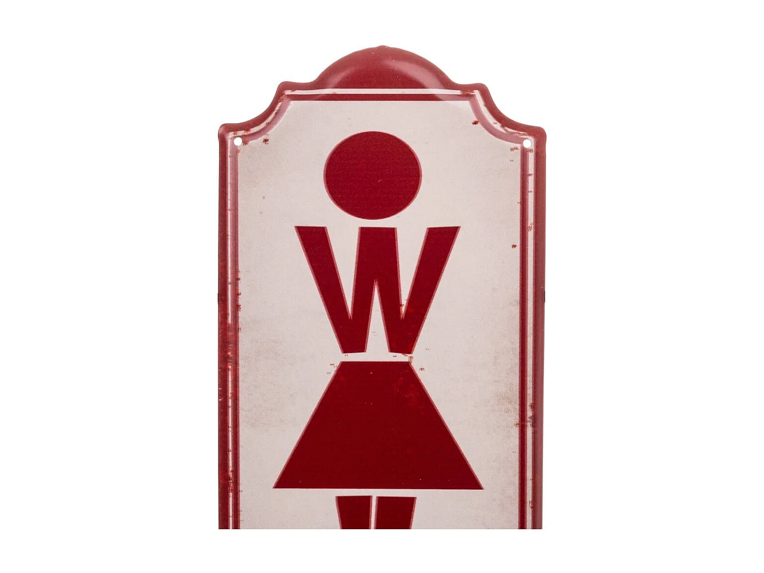 Placa de de pared de metal roja 15x38x1