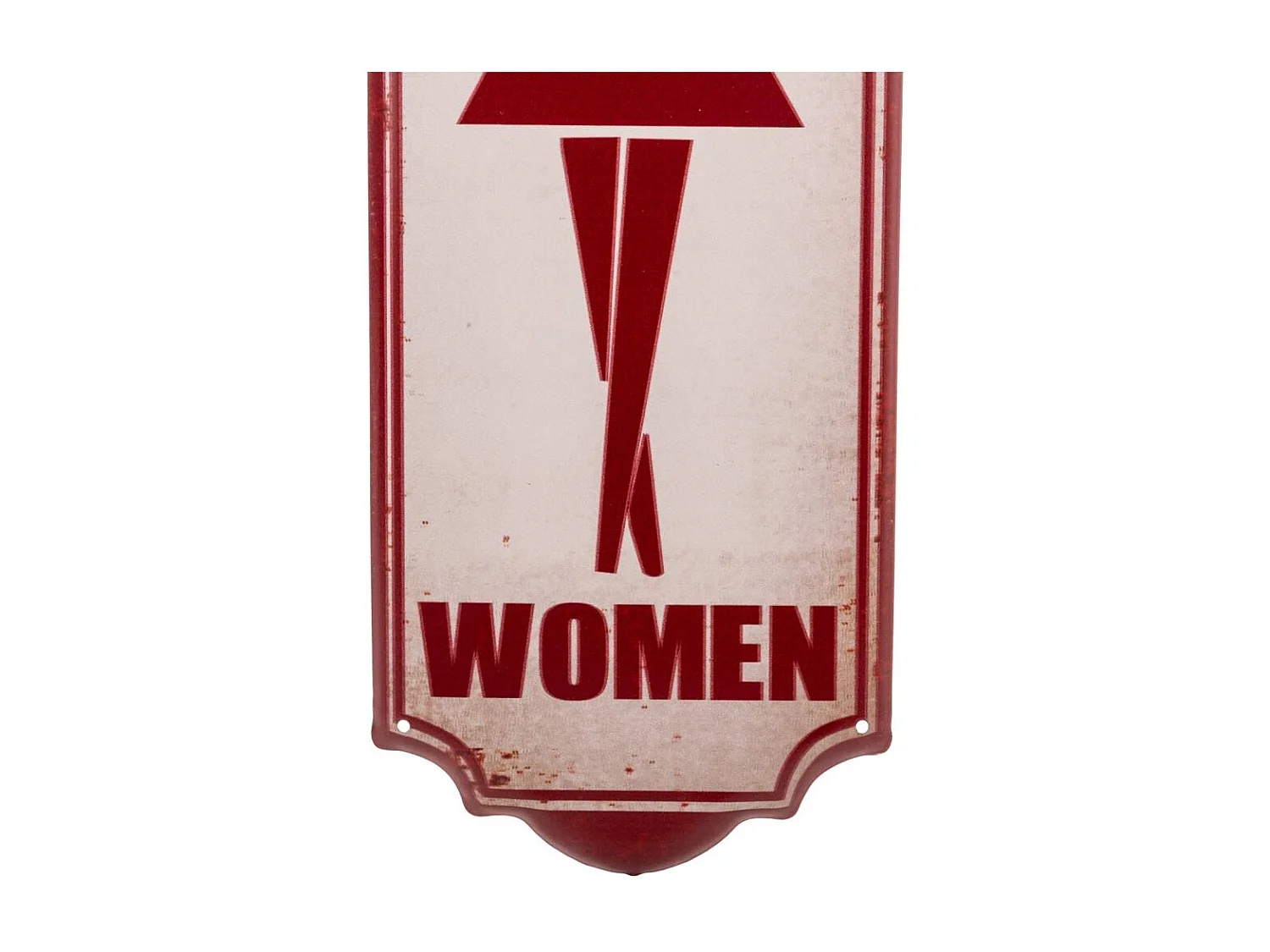Placa de de pared de metal roja 15x38x1