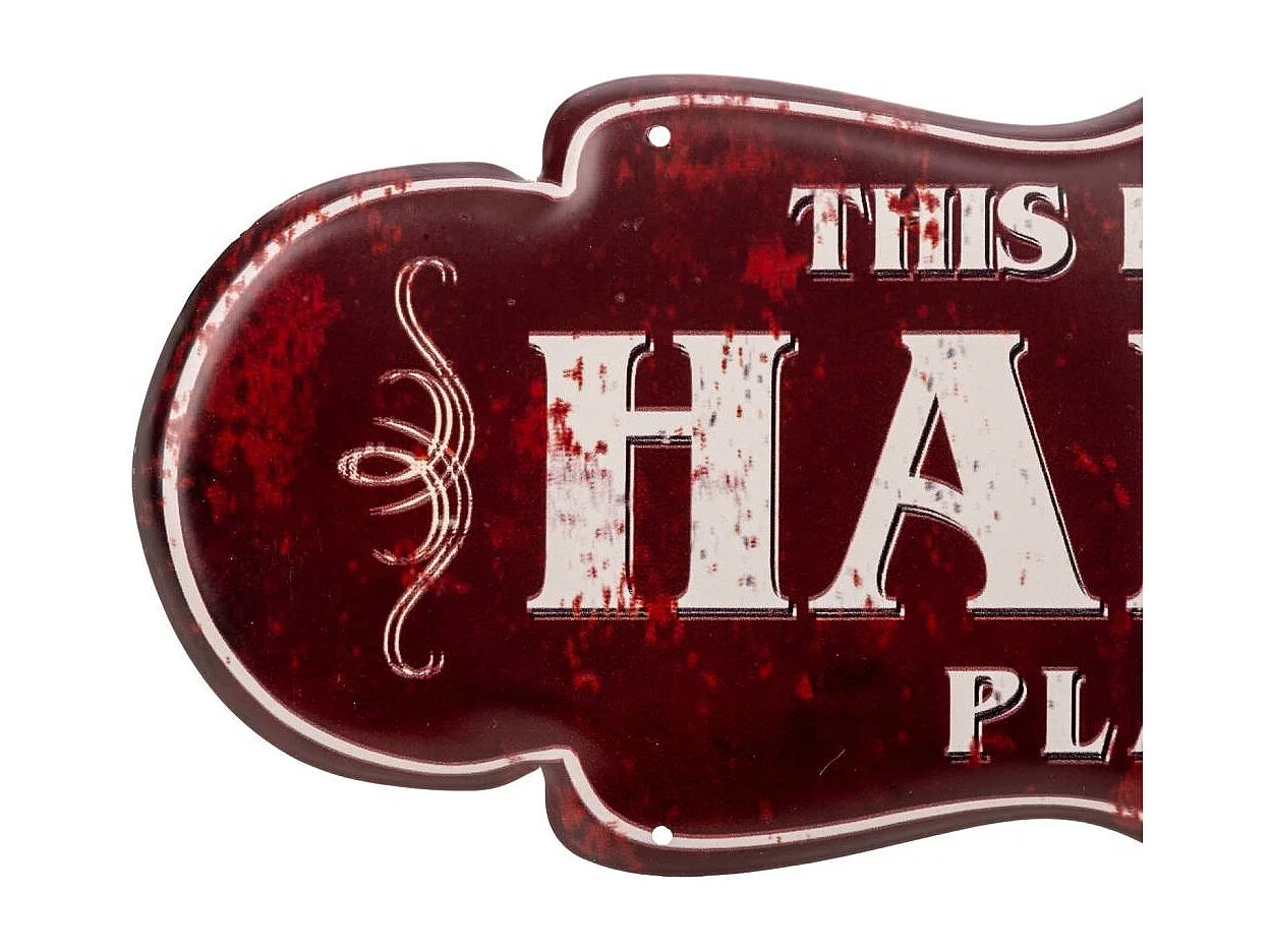 Plaque murale en métal marron 35x20x1h