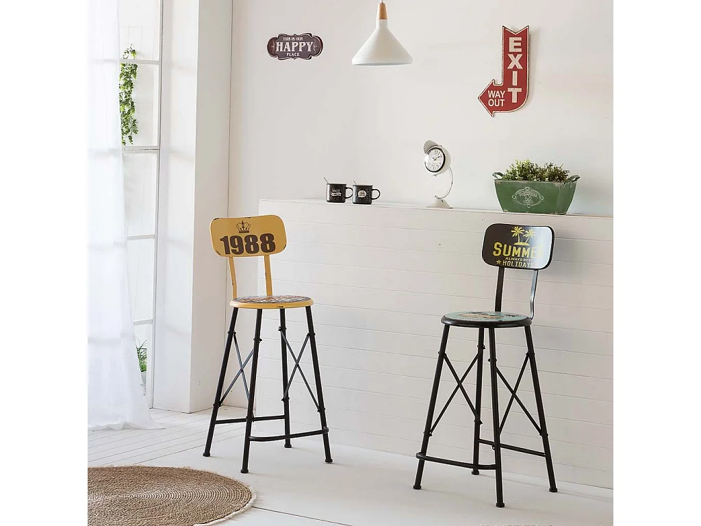 Braune Metallwandplatte 35x20x1h cm