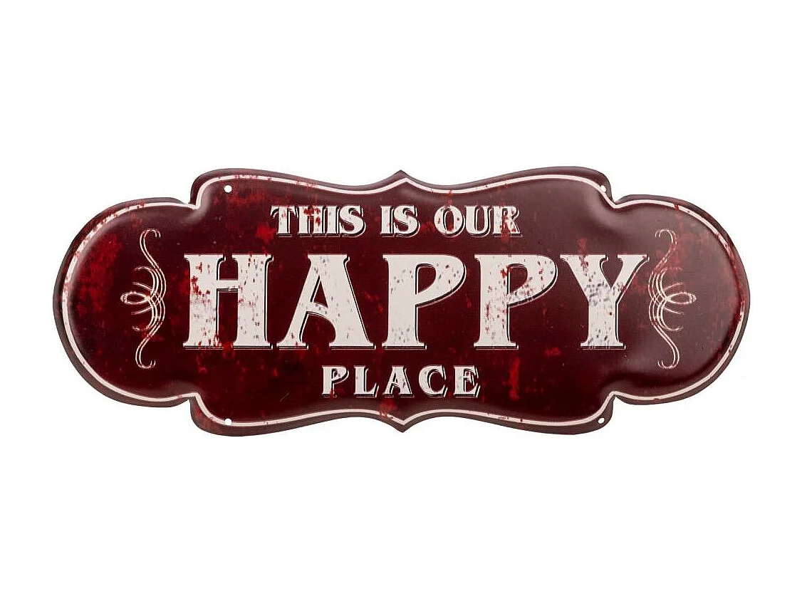 Braune Metallwandplatte 35x20x1h cm