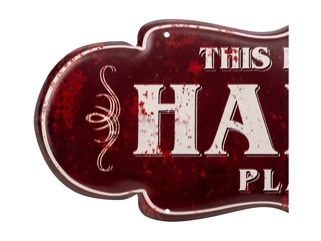 Braune Metallwandplatte 35x20x1h cm