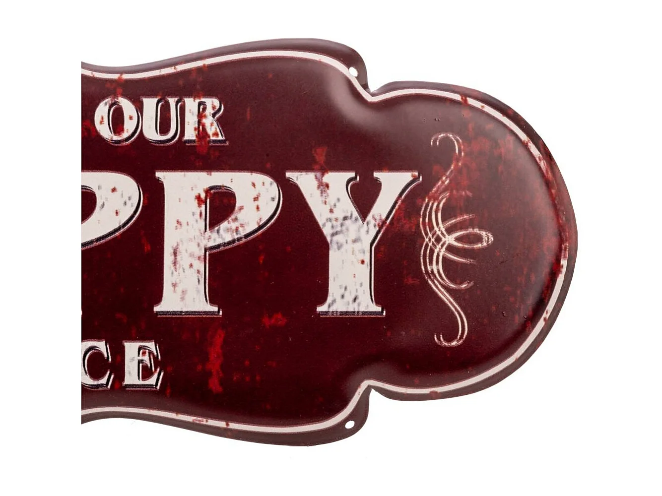 Braune Metallwandplatte 35x20x1h cm