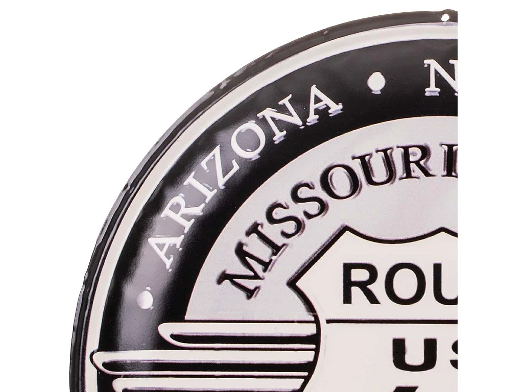 Wandplatte aus schwarzem Metall, D35x1h cm