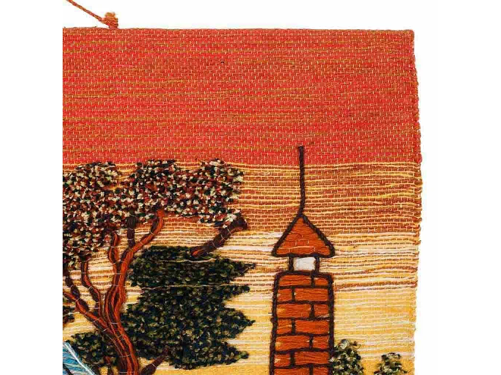 Dekorativer gewebter Jute-Wandteppich, 100 x 80 cm