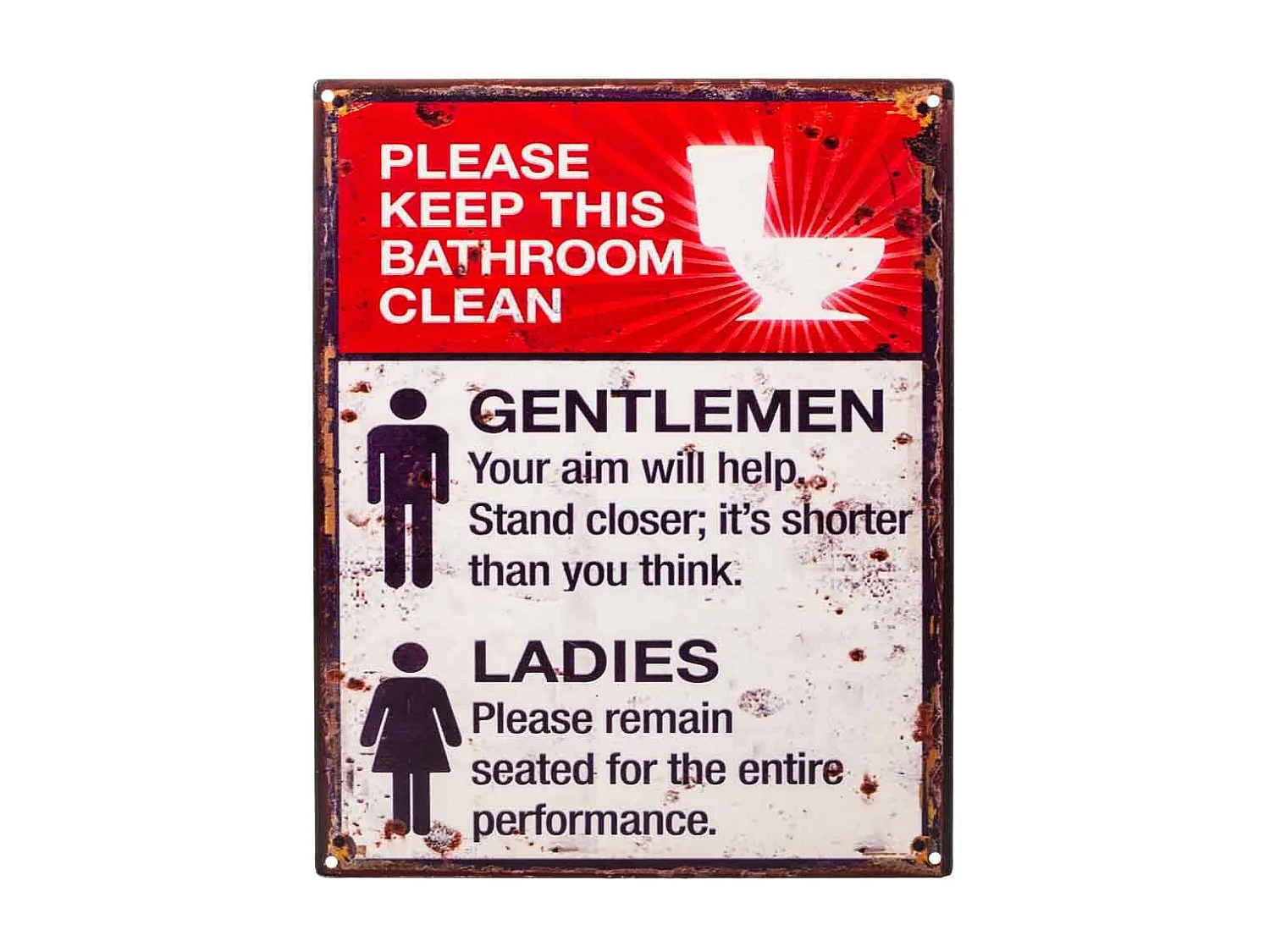 Placa de parede metálica vermelha 20x25x0,06