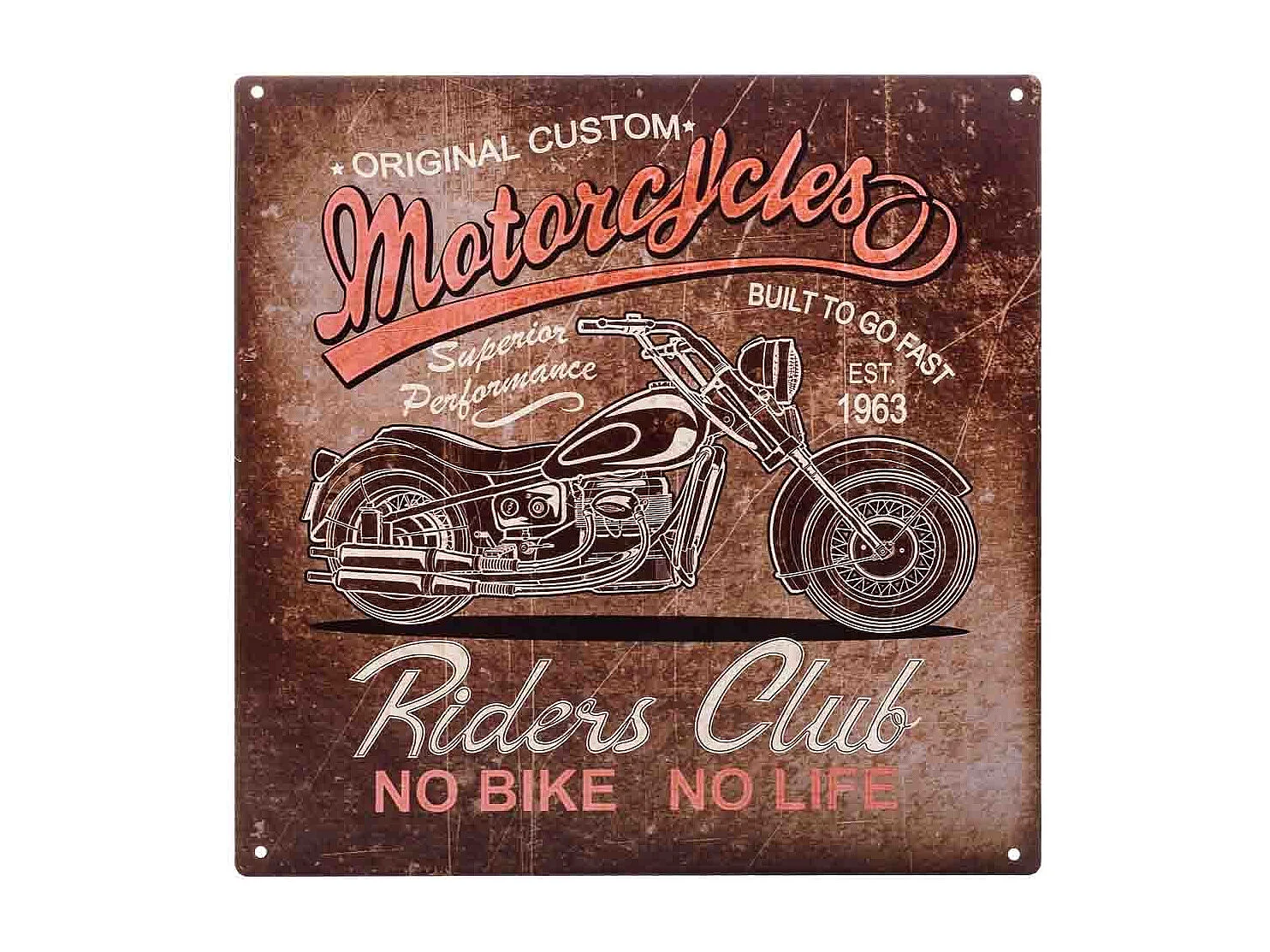 Piastra da parete in metallo marrone 30x30x0,06h