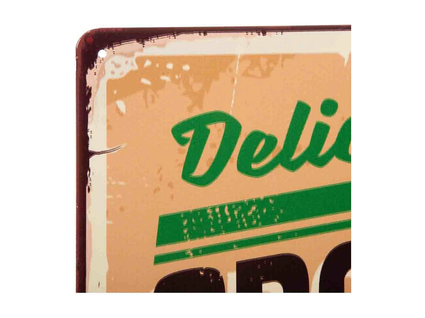 Placa metálica para decoração de parede 33x25x0,06