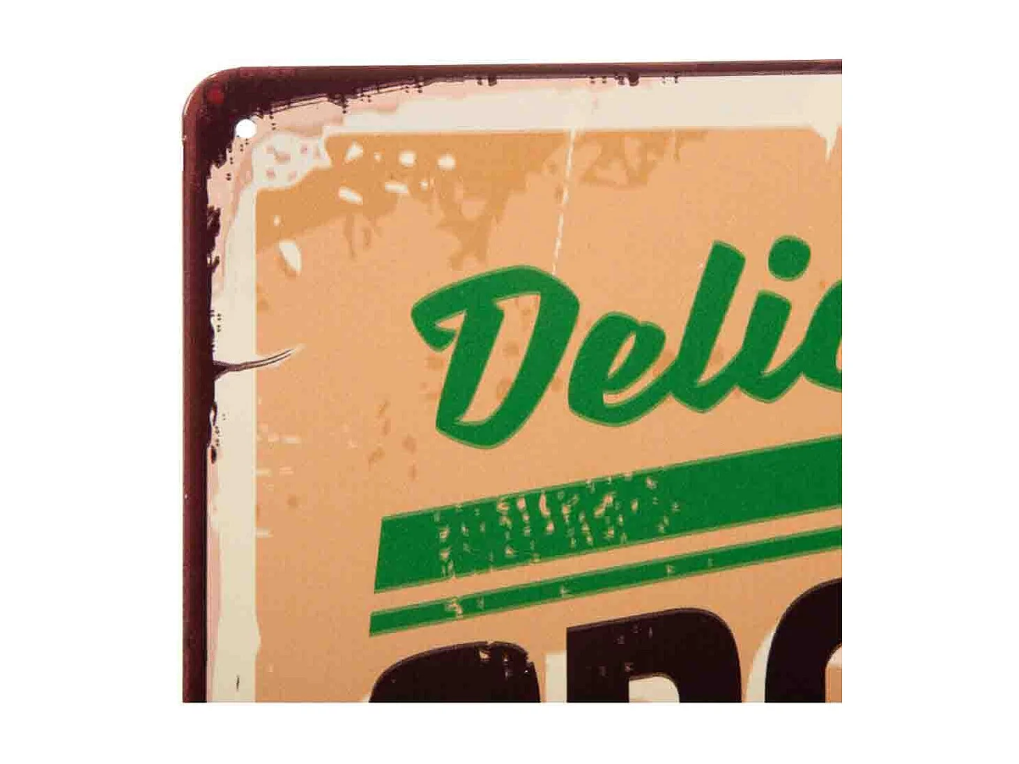 Placa metálica para decoração de parede 33x25x0,06