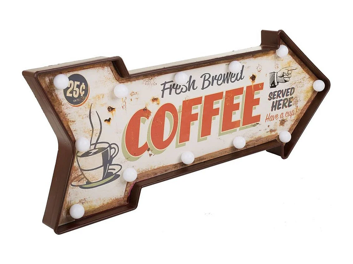 Placca luminosa da parete in plastica bianca 65x27,5x10,5h