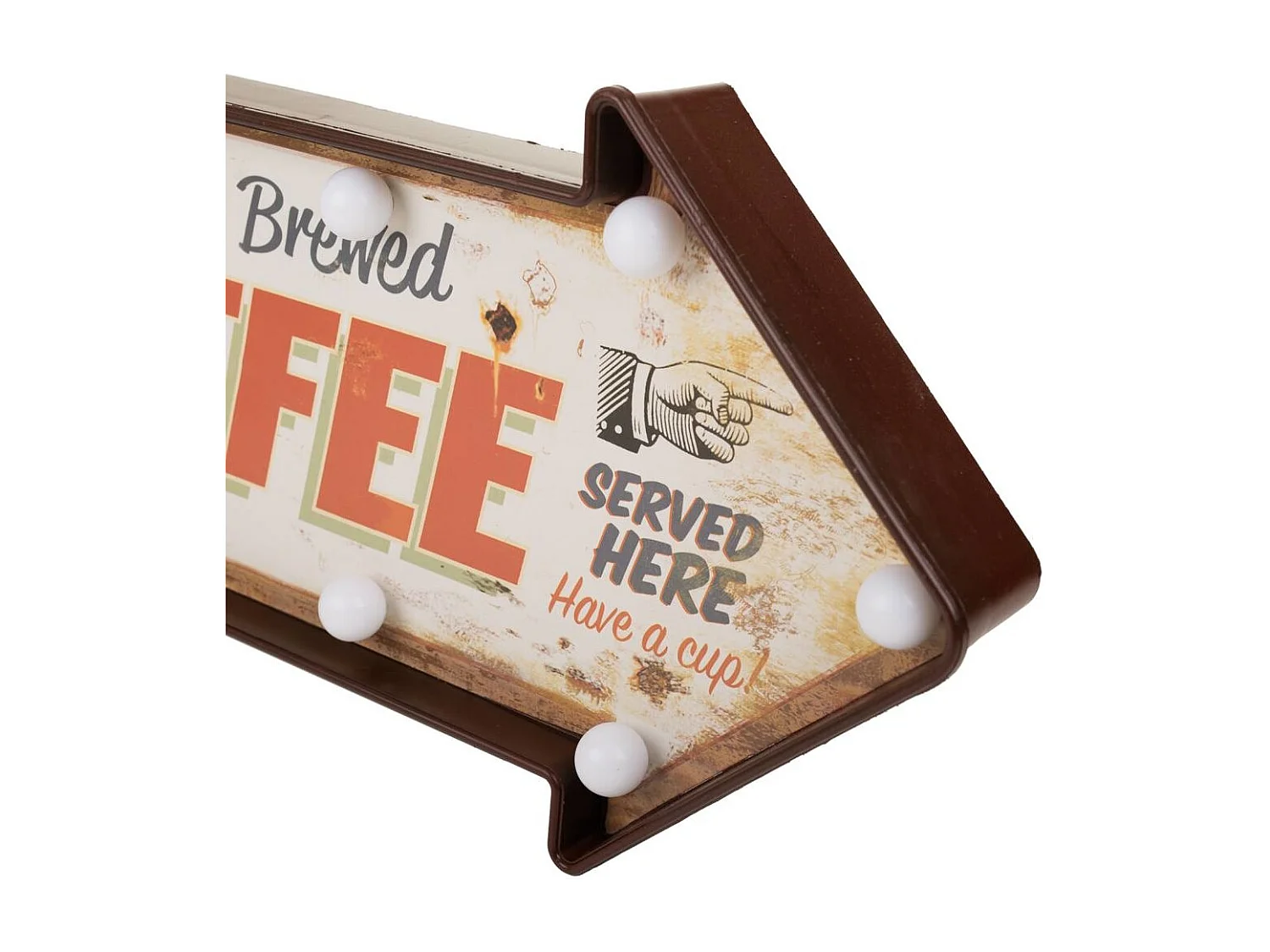 Placca luminosa da parete in plastica bianca 65x27,5x10,5h