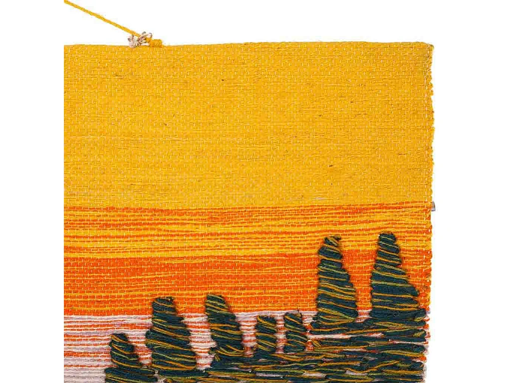 Tapeçaria decorativa de juta tecida 100x80cm
