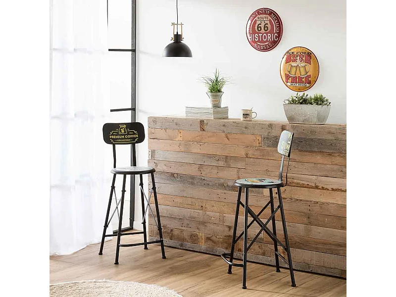 Placa de de pared de metal naranja d35x1