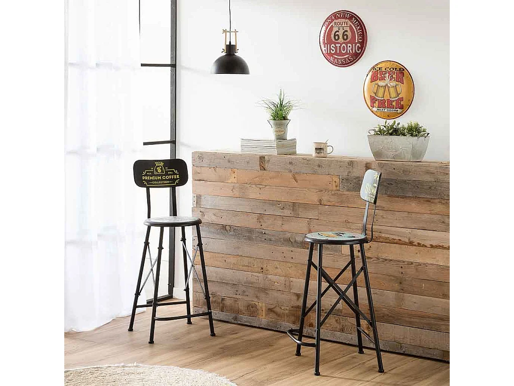 Placa de de pared de metal naranja d35x1