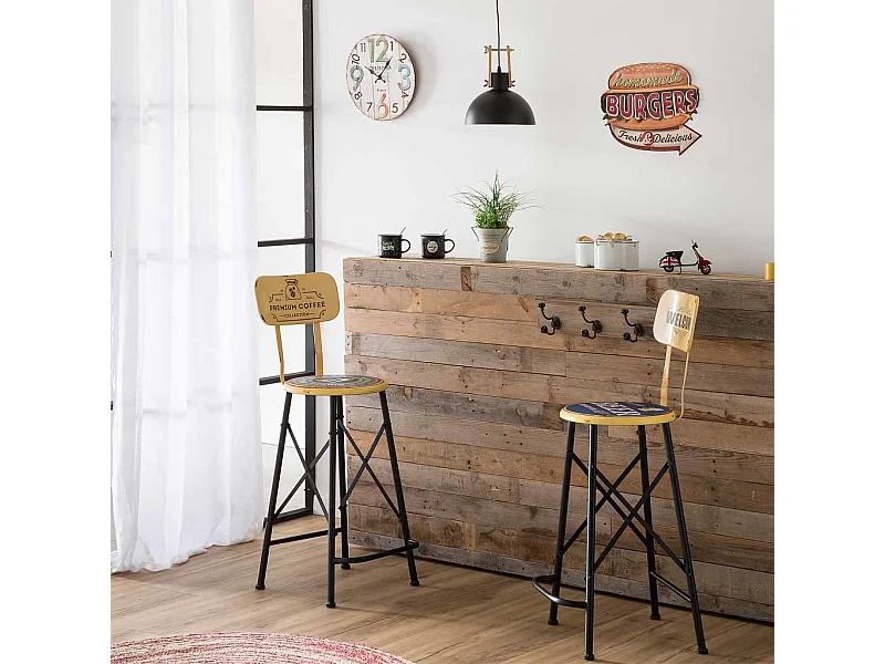 Braune Metallwandplatte 40x33x1h cm