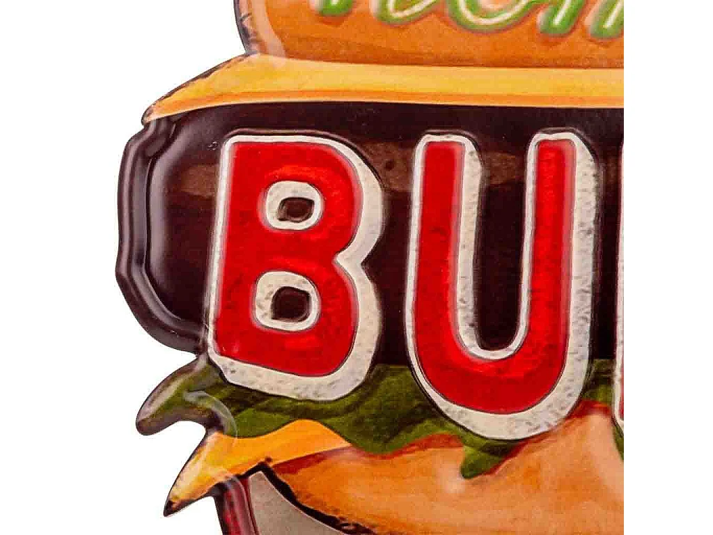 Piastra da parete in metallo marrone 40x33x1h