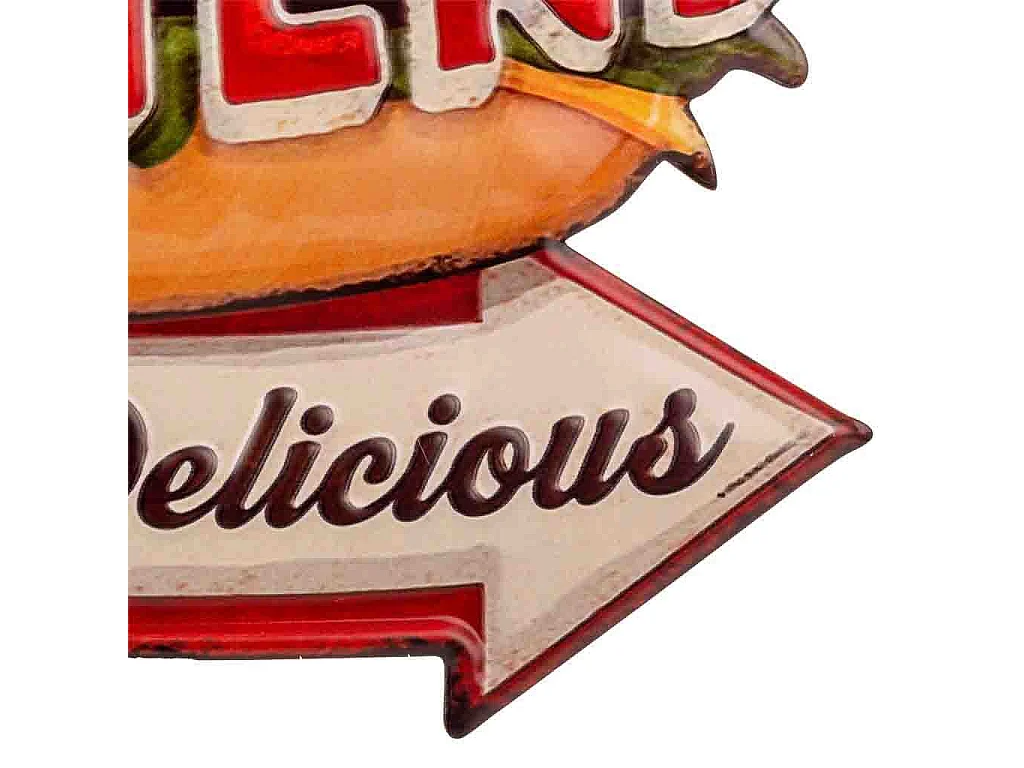 Placa de de pared de metal marrón 40x33x1