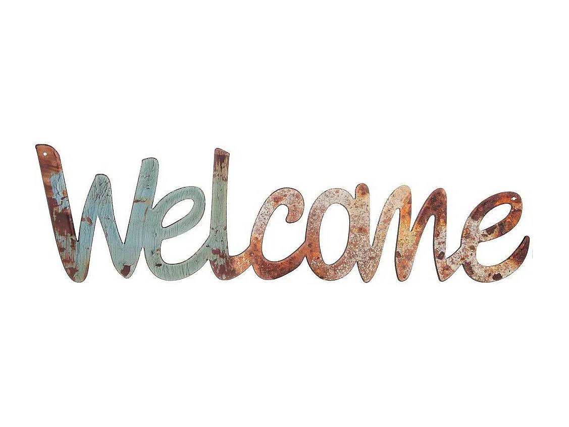 Braune Metallwandplatte 70x20x1h cm