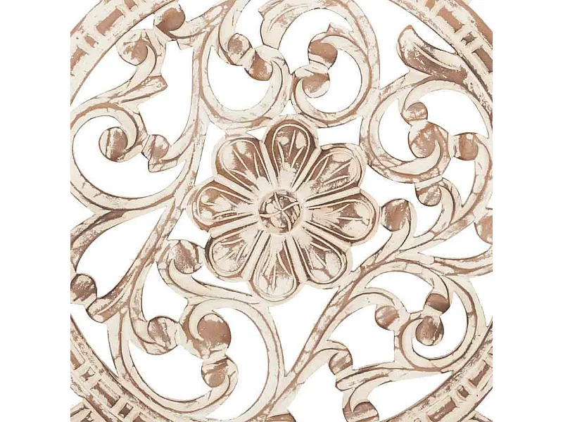 Panel de madera artesanal blanco 90x90x2,5