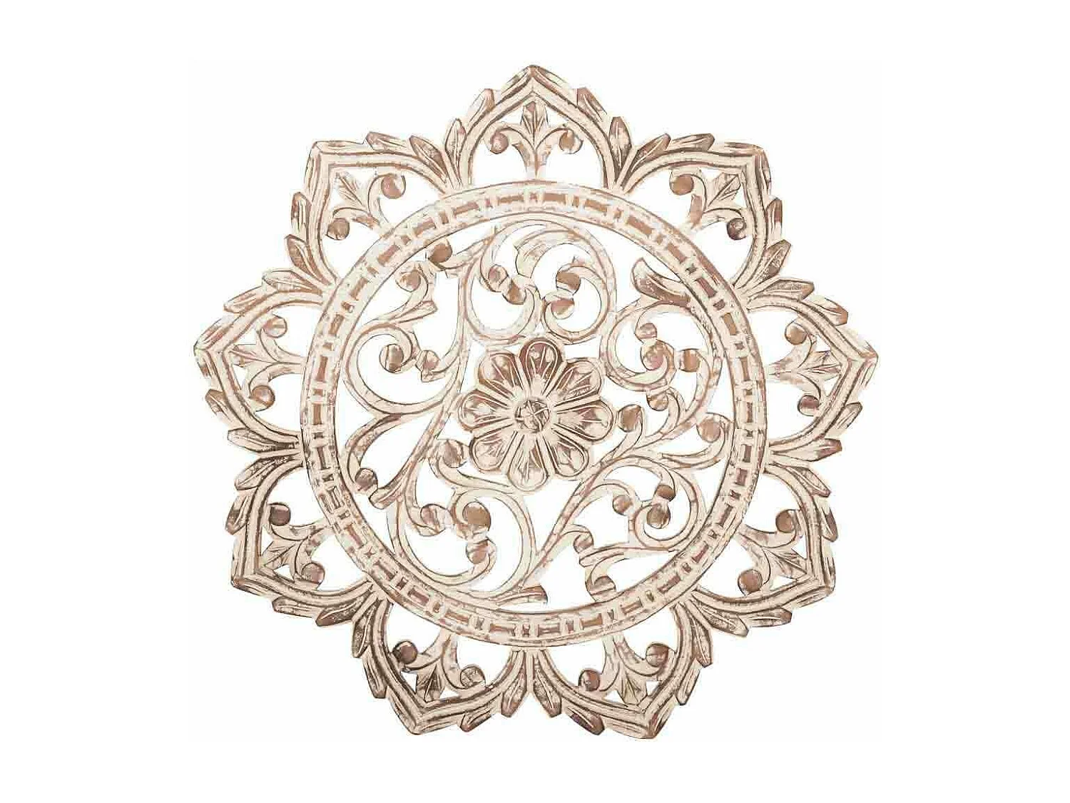 Panneau artisanal en bois blanc 90x90x2,5h