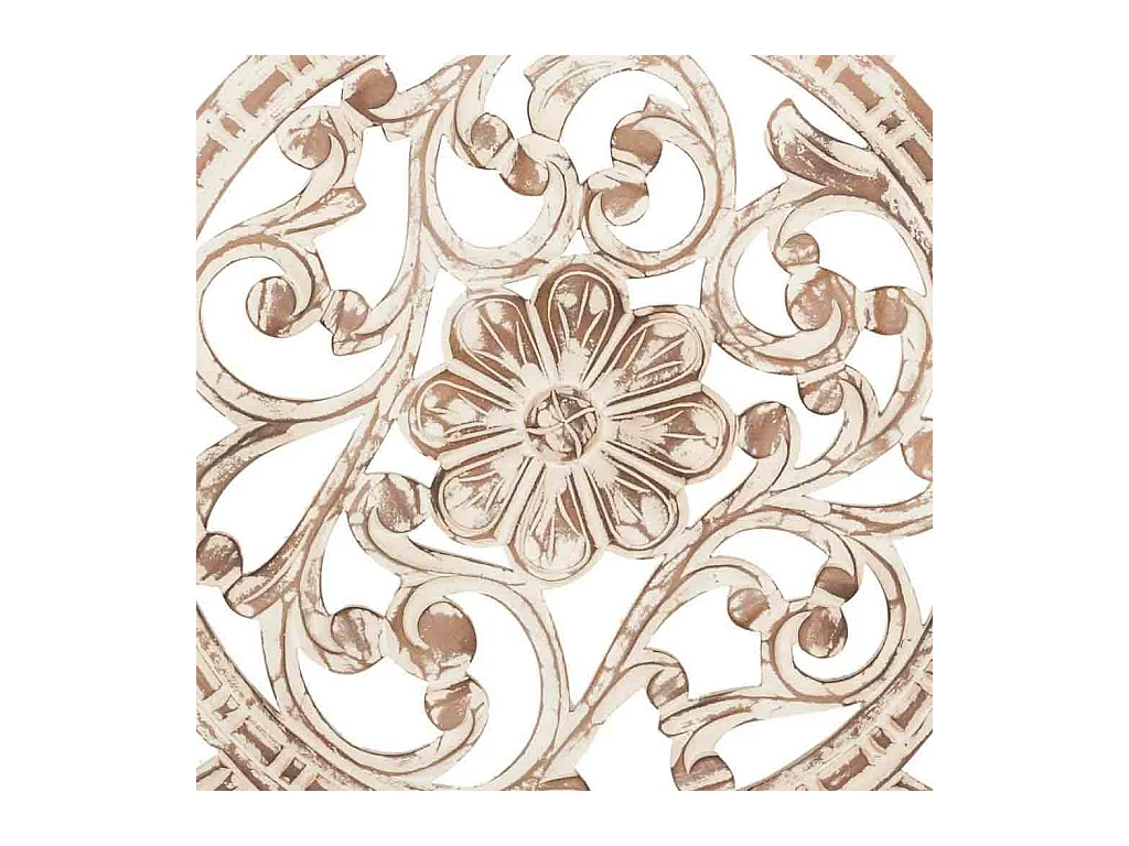 Panel de madera artesanal blanco 90x90x2,5