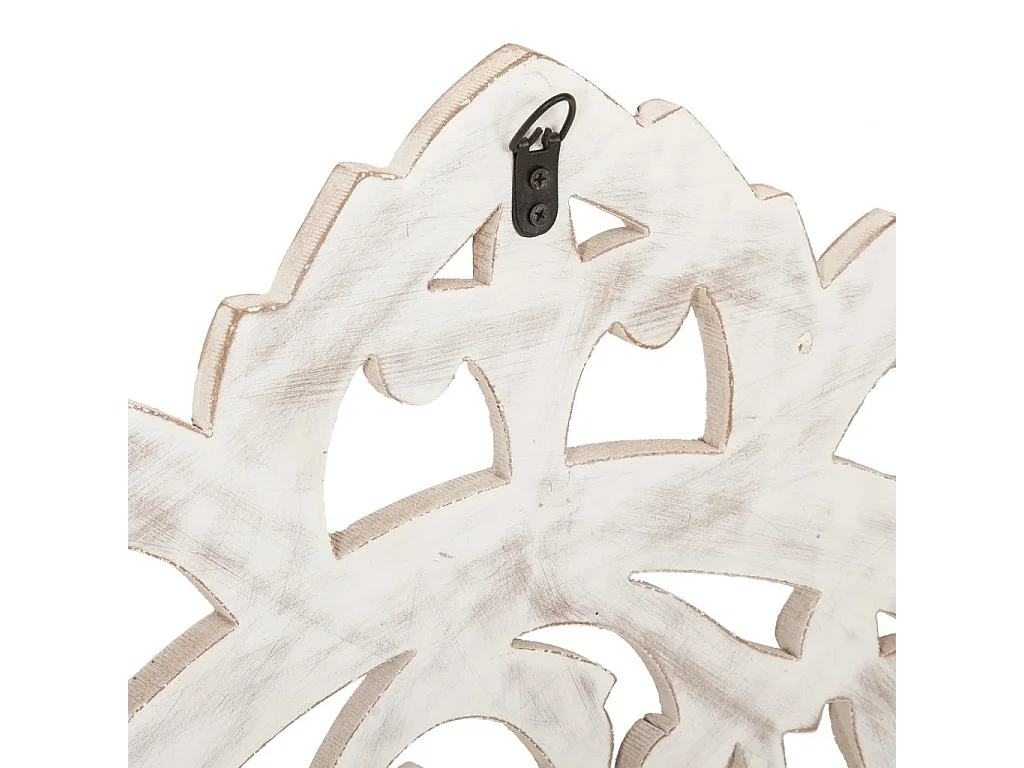 Pannello in legno bianco fatto a mano 90x90x2,5h