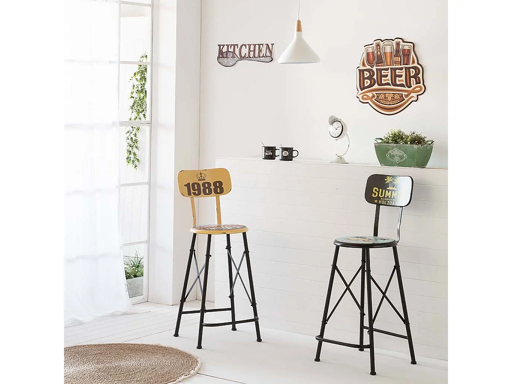 Braune Metallwandplatte 49x16x1h cm