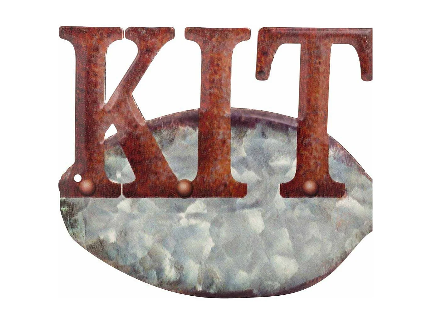 Braune Metallwandplatte 49x16x1h cm