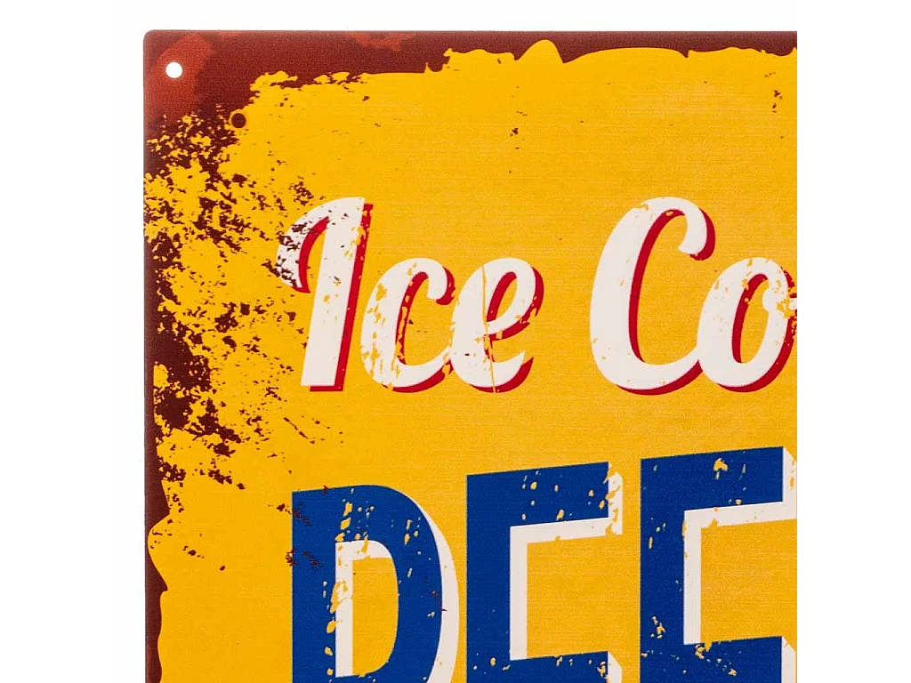 Orange Metallwandplatte 25x33x0,06h cm