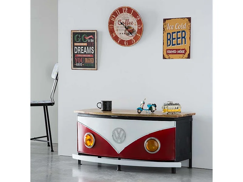 Placa de de pared de metal naranja 25x33x0,06