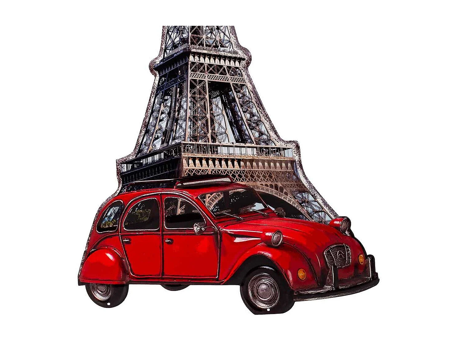 Plaque de métal rouge 43x80x1h