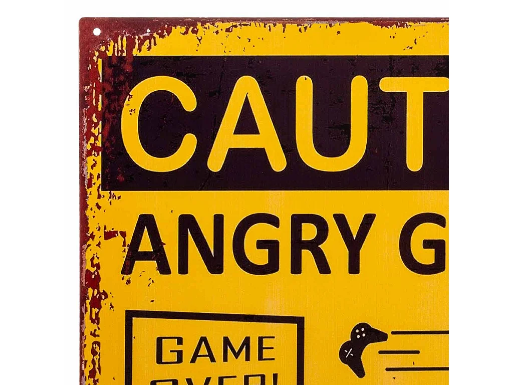 Gelbe Metallwandplatte 33x25x0,06h cm