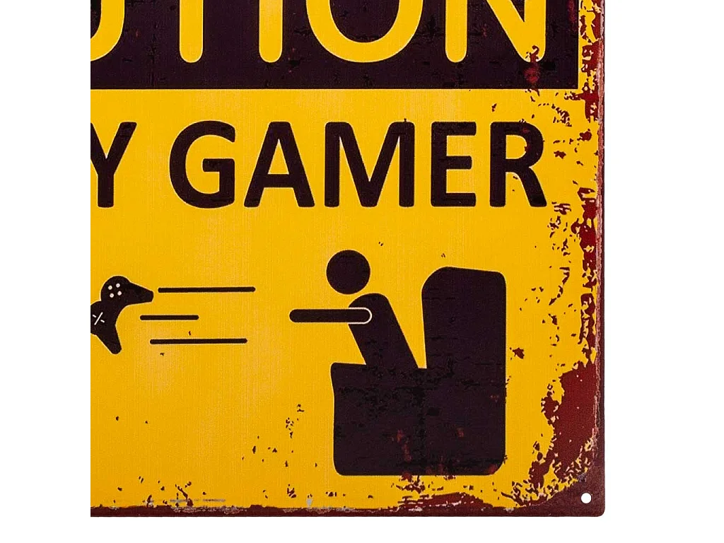 Gelbe Metallwandplatte 33x25x0,06h cm